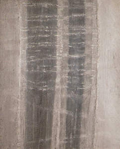 Deux stèles, 1956, résine sur bois, 123 x 100 cm.